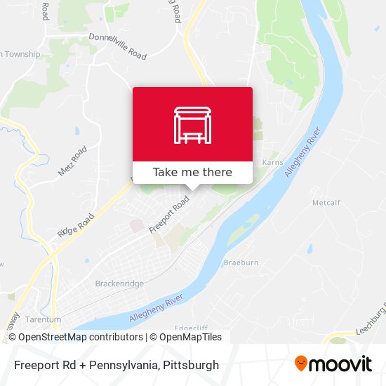 Freeport Rd + Pennsylvania map