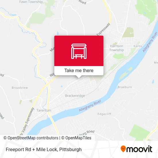 Freeport Rd + Mile Lock map