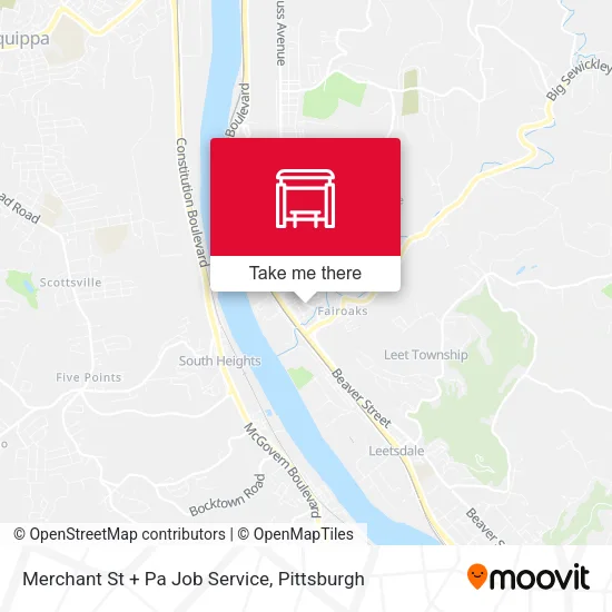 Mapa de Merchant St + Pa Job Service