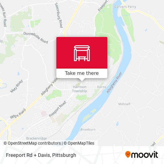 Freeport Rd + Davis map