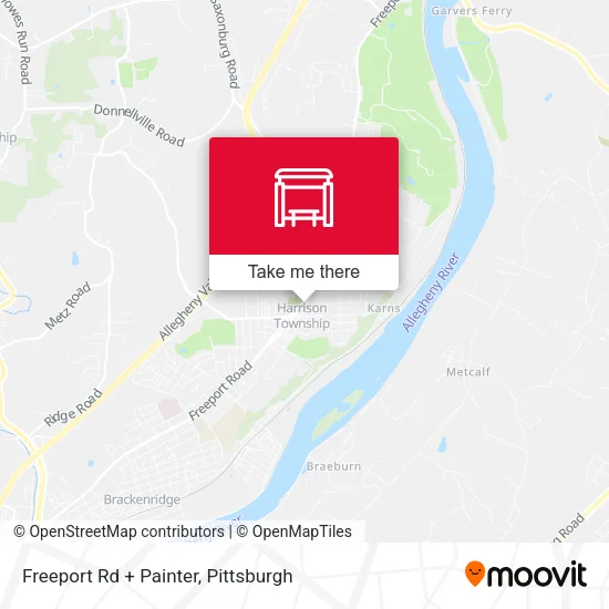 Mapa de Freeport Rd + Painter