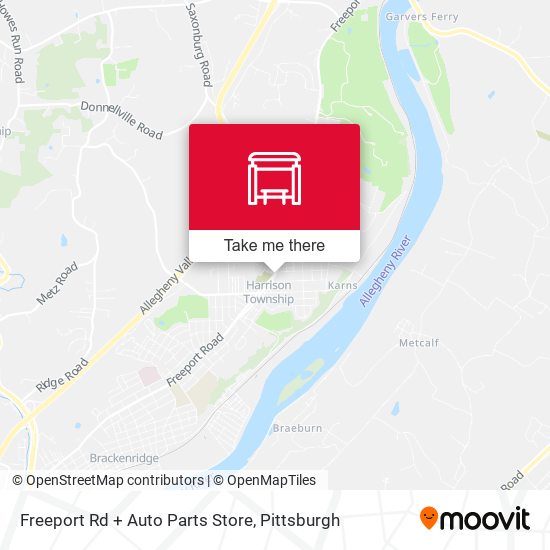 Freeport Rd + Auto Parts Store map