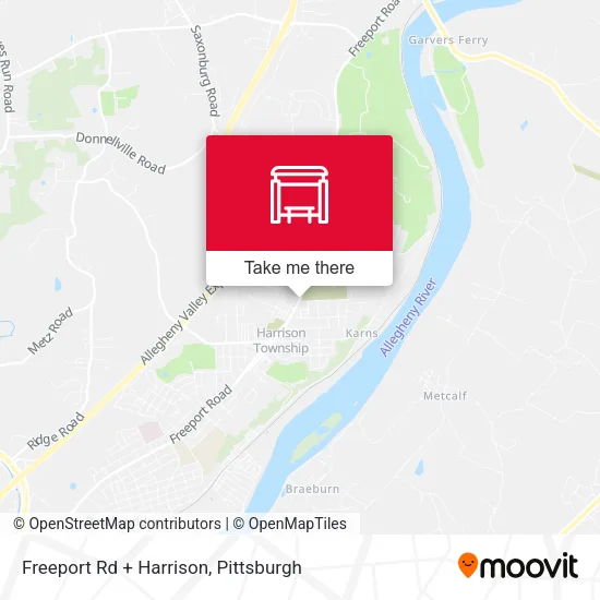 Mapa de Freeport Rd + Harrison