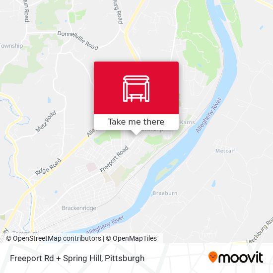 Freeport Rd + Spring Hill map