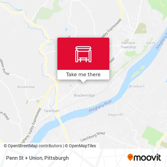 Penn St + Union map