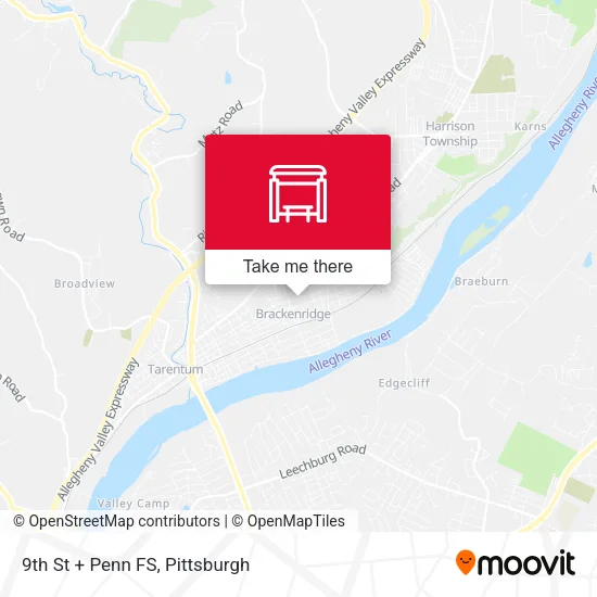 Mapa de 9th St + Penn FS