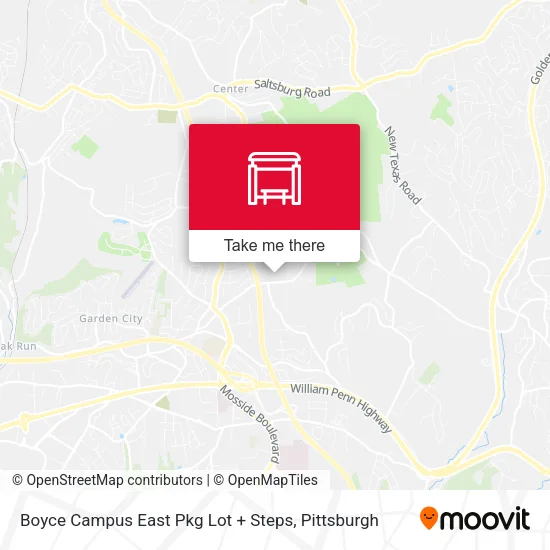 Mapa de Boyce Campus East Pkg Lot + Steps