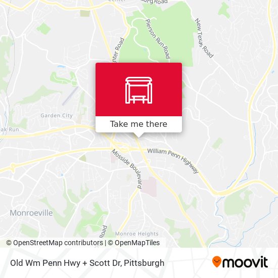 Old Wm Penn Hwy + Scott Dr map