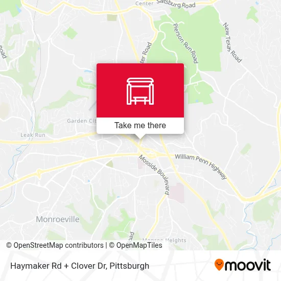 Haymaker Rd + Clover Dr map