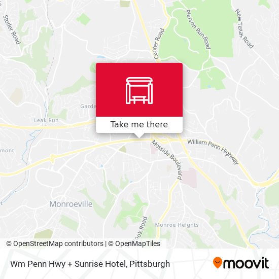Wm Penn Hwy + Sunrise Hotel map