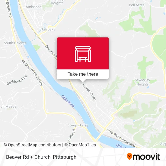 Beaver Rd + Church map