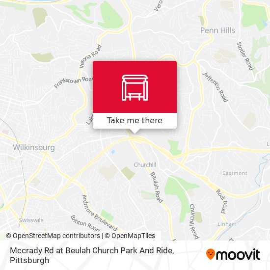 Mapa de Mccrady Rd at Beulah Church Park And Ride