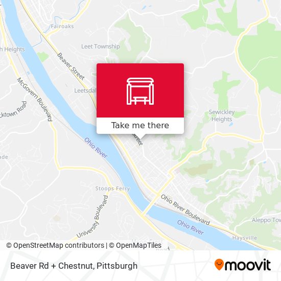 Beaver Rd + Chestnut map