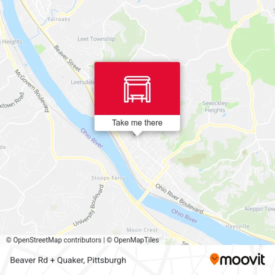 Mapa de Beaver Rd + Quaker