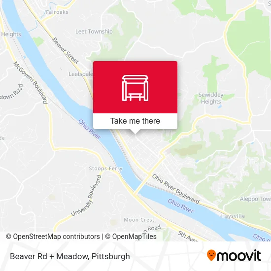 Beaver Rd + Meadow map