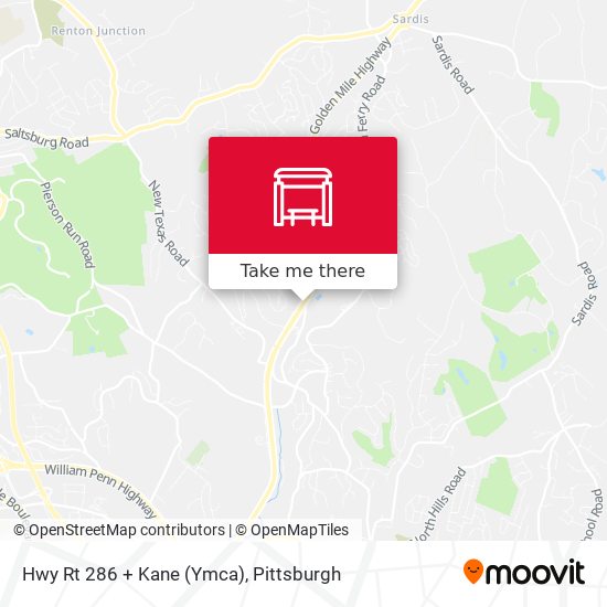 Mapa de Hwy Rt 286 + Kane (Ymca)