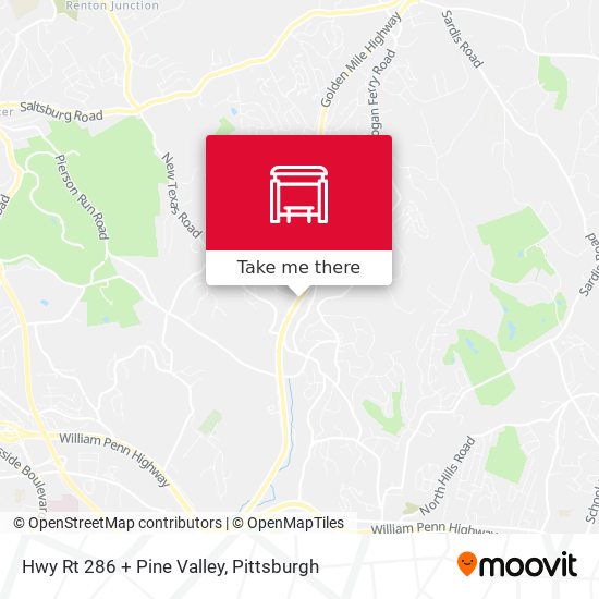 Hwy Rt 286 + Pine Valley map