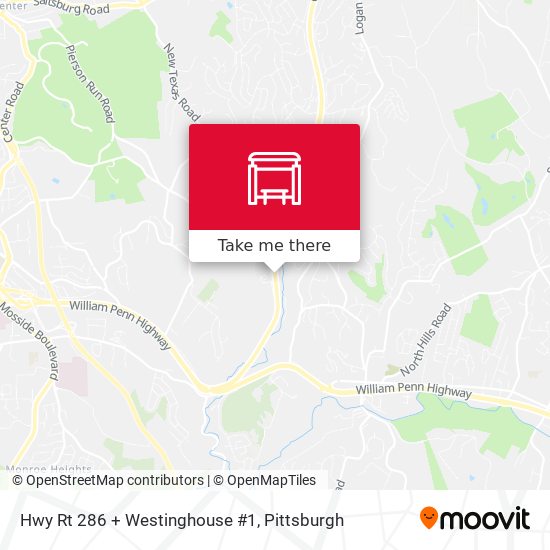 Hwy Rt 286 + Westinghouse #1 map