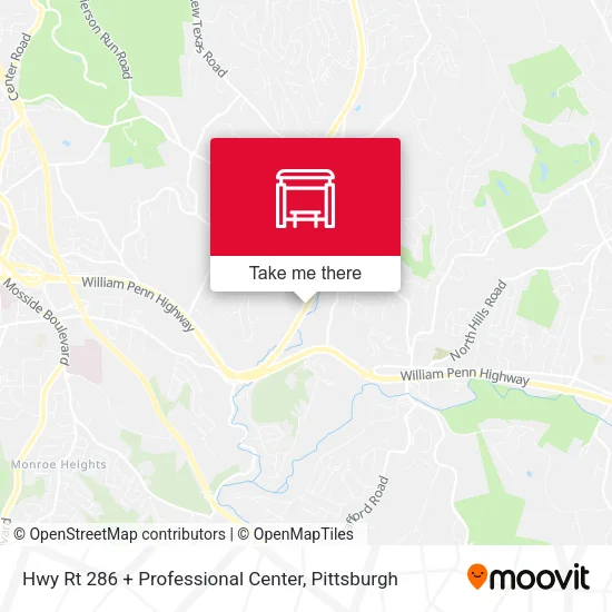 Mapa de Hwy Rt 286 + Professional Center