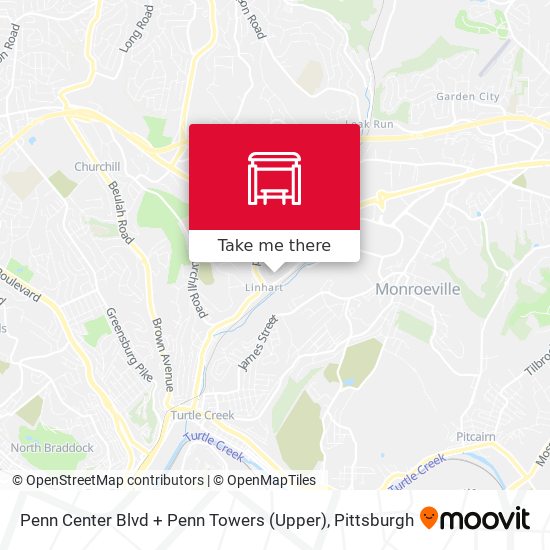 Mapa de Penn Center Blvd + Penn Towers (Upper)