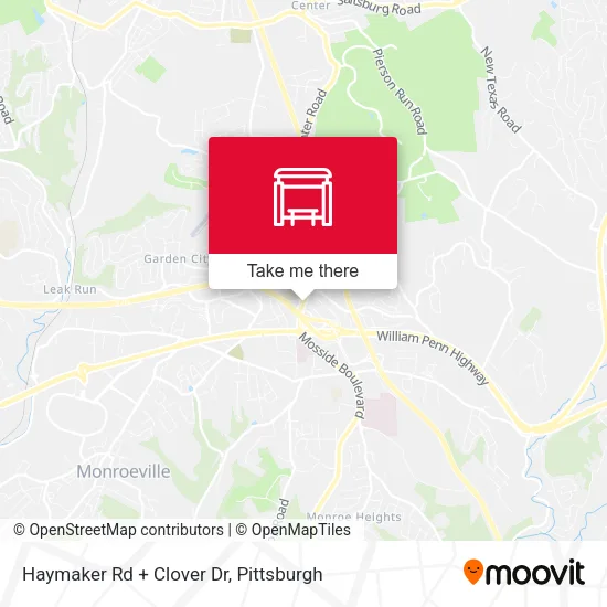 Mapa de Haymaker Rd + Clover Dr