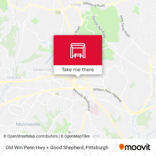 Old Wm Penn Hwy + Good Shepherd map