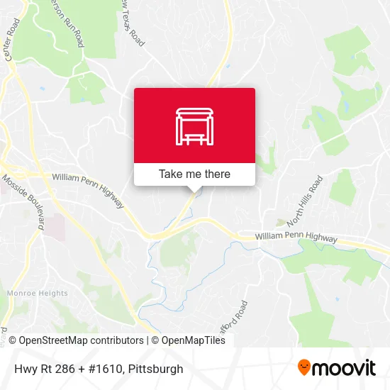 Mapa de Hwy Rt 286 + #1610