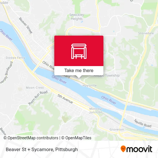 Beaver St + Sycamore map