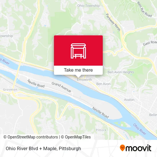 Mapa de Ohio River Blvd + Maple