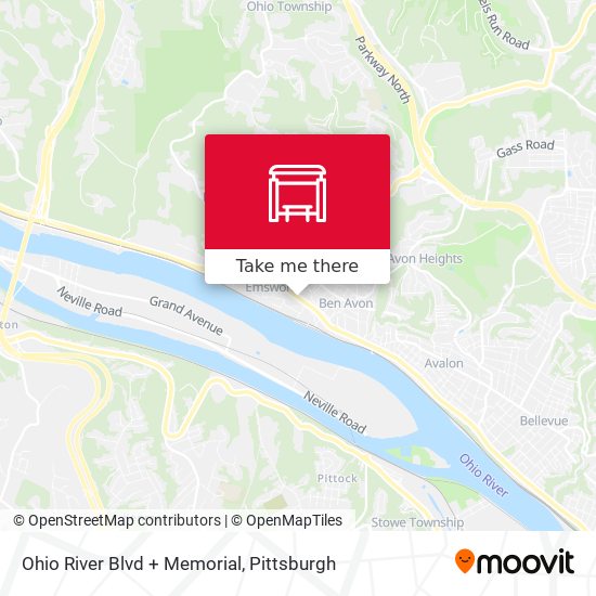 Mapa de Ohio River Blvd + Memorial