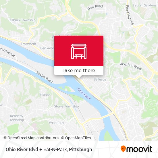 Ohio River Blvd + Eat-N-Park map