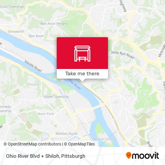 Mapa de Ohio River Blvd + Shiloh