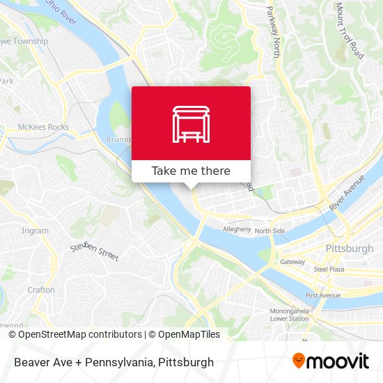 Beaver Ave + Pennsylvania map