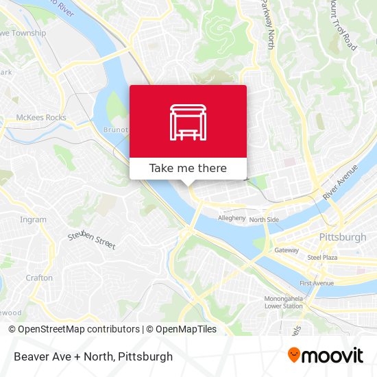 Mapa de Beaver Ave + North