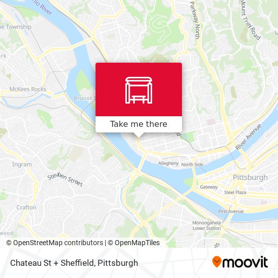 Chateau St + Sheffield map