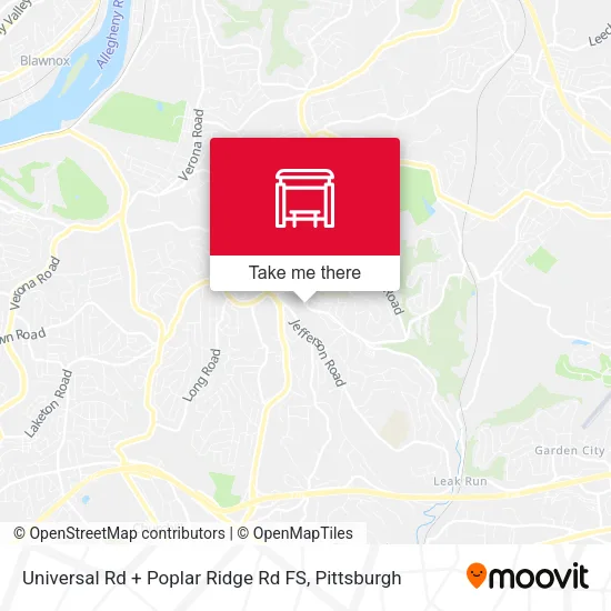 Mapa de Universal Rd + Poplar Ridge Rd FS