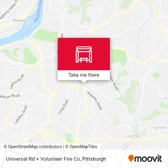 Mapa de Universal Rd + Volunteer Fire Co