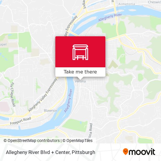 Mapa de Allegheny River Blvd + Center