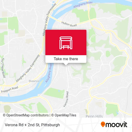 Verona Rd + 2nd St map