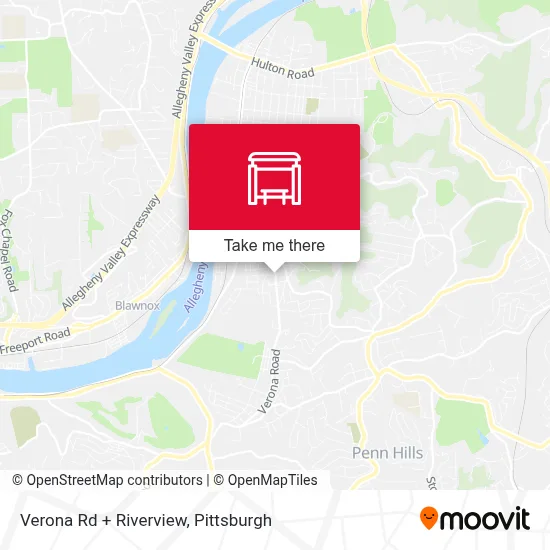 Verona Rd + Riverview map