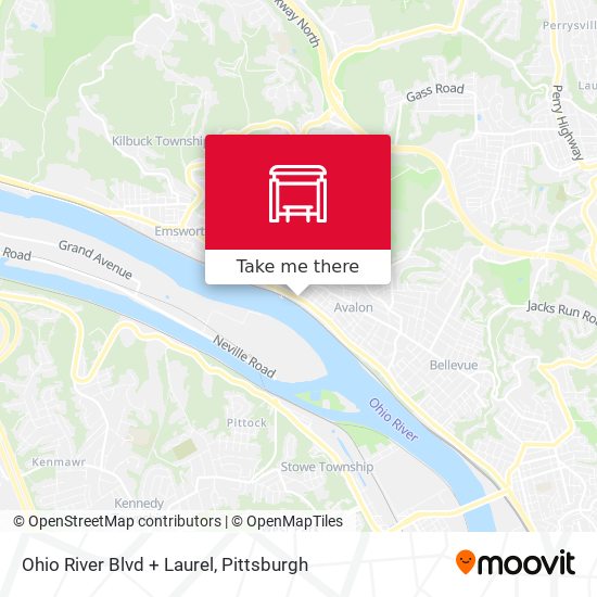 Mapa de Ohio River Blvd + Laurel