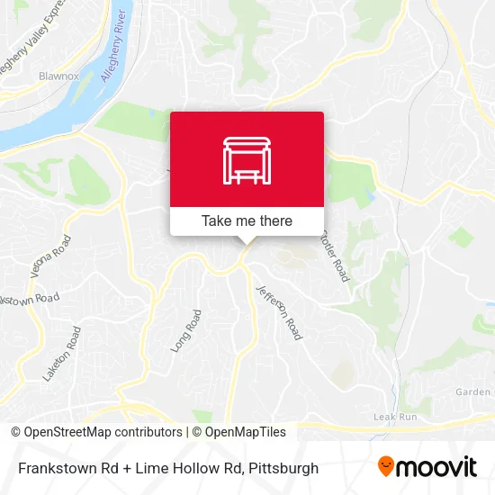 Mapa de Frankstown Rd + Lime Hollow Rd