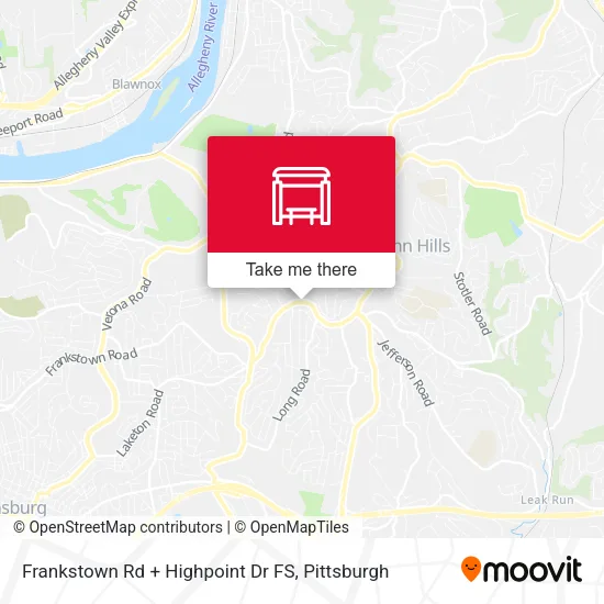Mapa de Frankstown Rd + Highpoint Dr FS