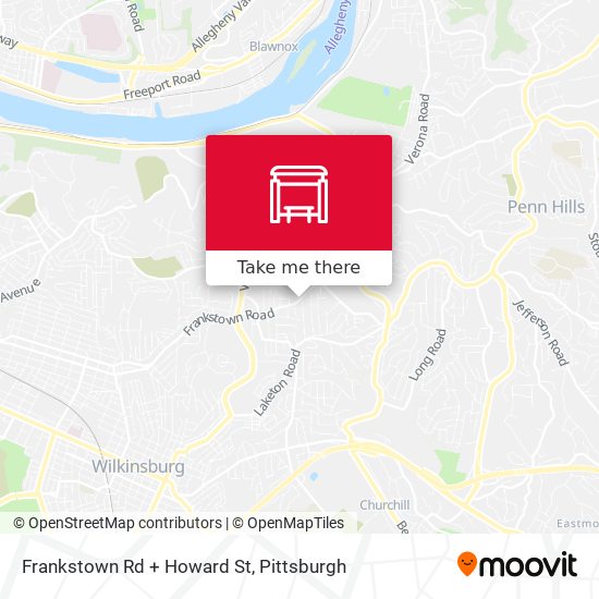 Mapa de Frankstown Rd + Howard St