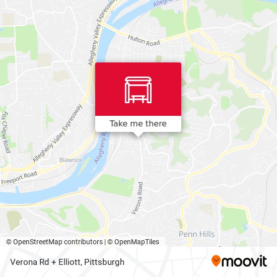 Verona Rd + Elliott map