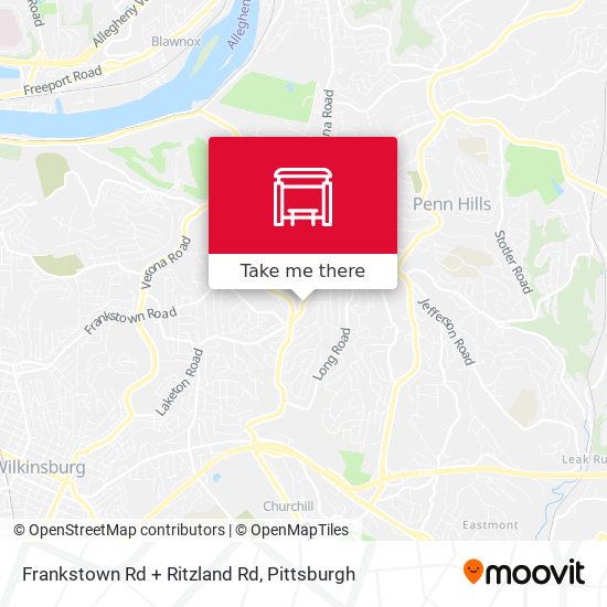 Mapa de Frankstown Rd + Ritzland Rd