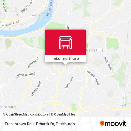 Frankstown Rd + Erhardt Dr map