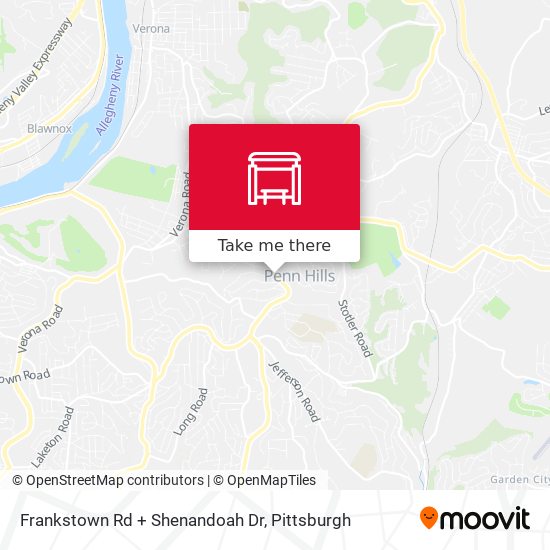 Mapa de Frankstown Rd + Shenandoah Dr