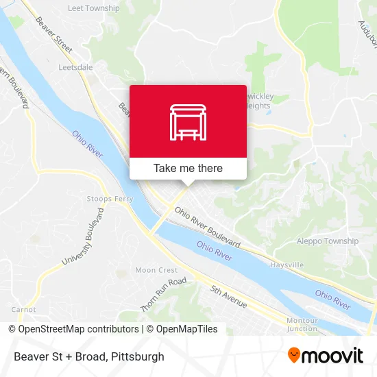 Beaver St + Broad map