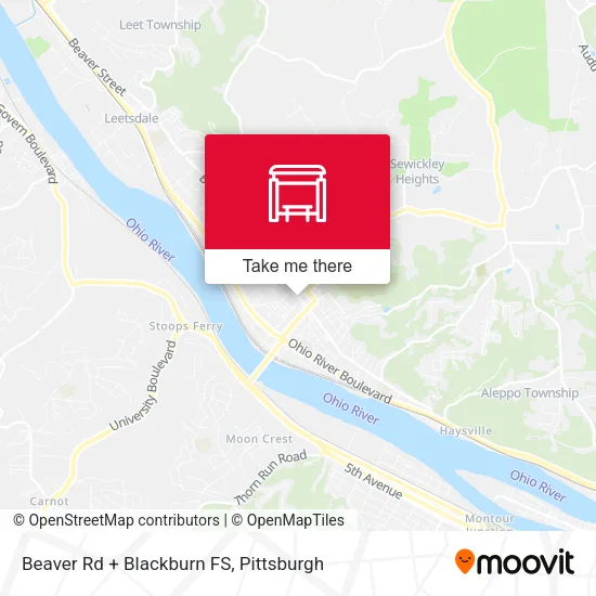 Mapa de Beaver Rd + Blackburn FS